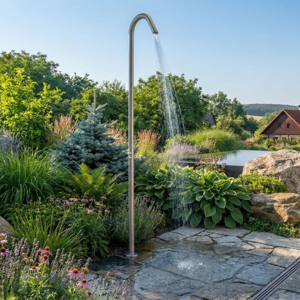 Venkovní nerezová sprcha Atlas Minimal od AMA Luxury Shower